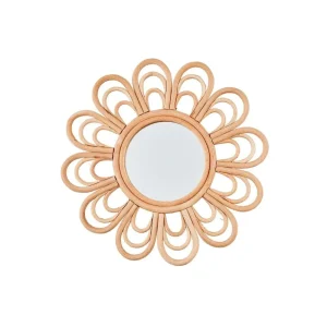 Mud Pie Flower Woven Mirror