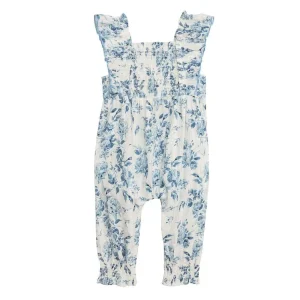 Mud Pie Girl's Blue Floral Longall