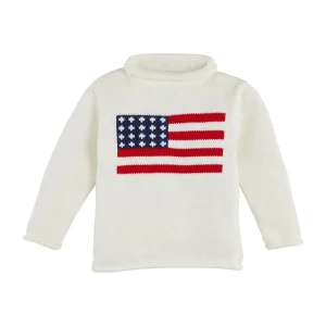Mud Pie Girl's Flag Rollneck Sweater