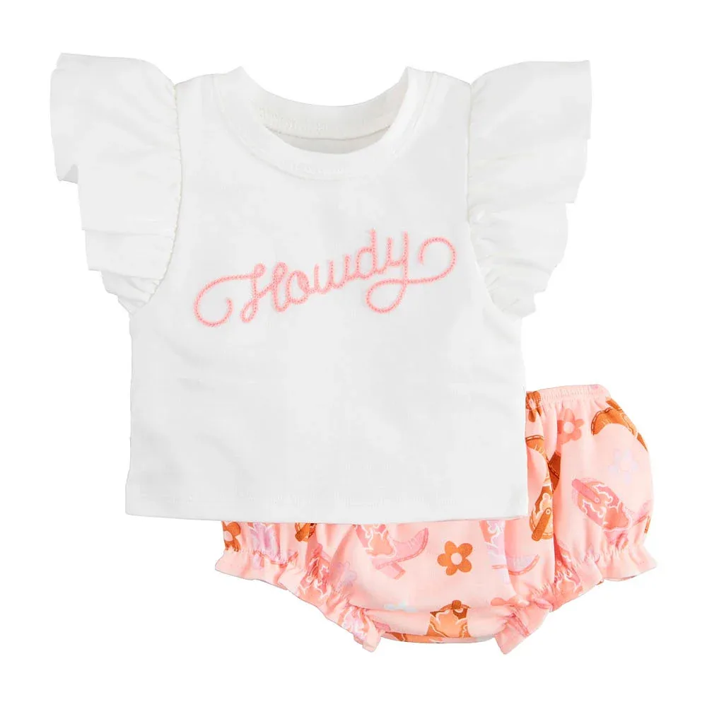 Mud Pie Girls Howdy Pink Western Set - Image 2