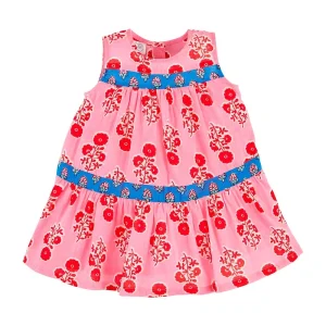 Mud Pie Girls Mixed Block Print Dress