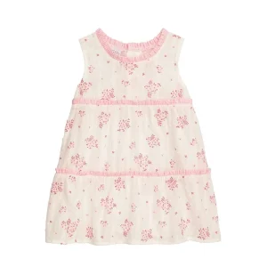 Mud Pie Girl's Pink Blossom Tiered Dress