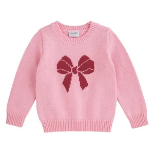Mud Pie Girl's Pink Bow Sweater