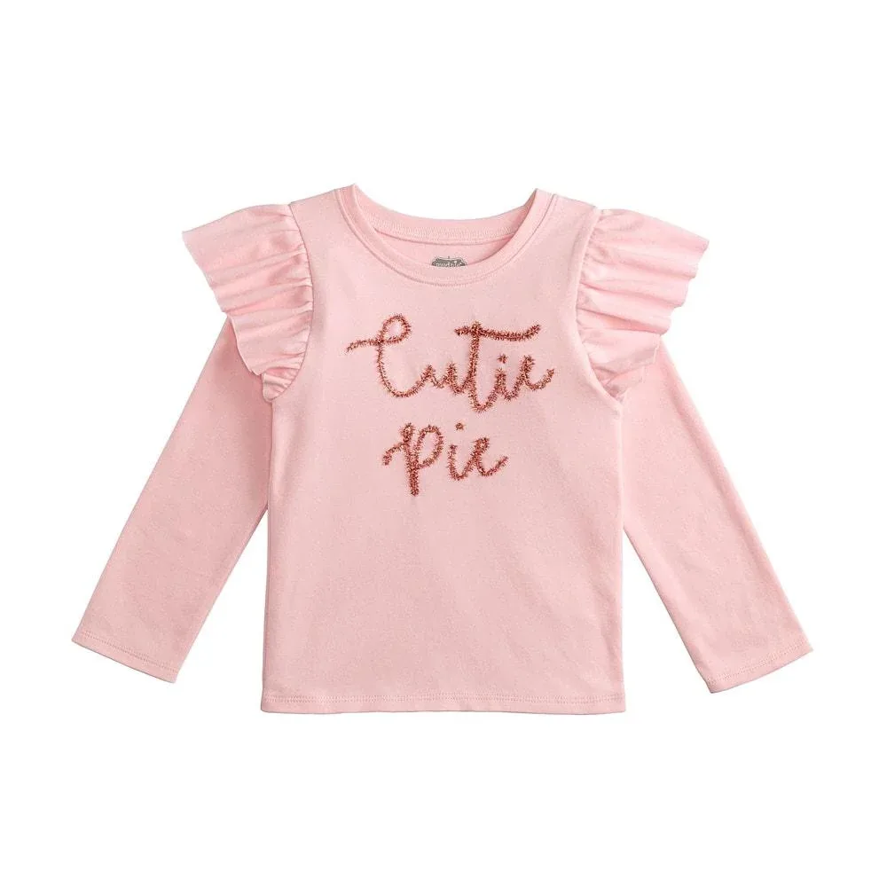 Mud Pie Girl's Pink Pumpkin Pie Tee Shirt