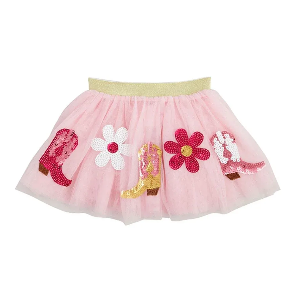 Mud Pie Girl's Pink Western Tutu