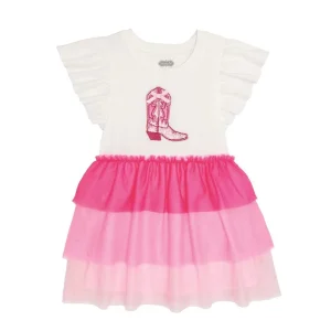 Mud Pie Girl's Sparkle Boot Tutu Dress