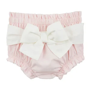 Mud Pie Girls White Bow Diaper Cover