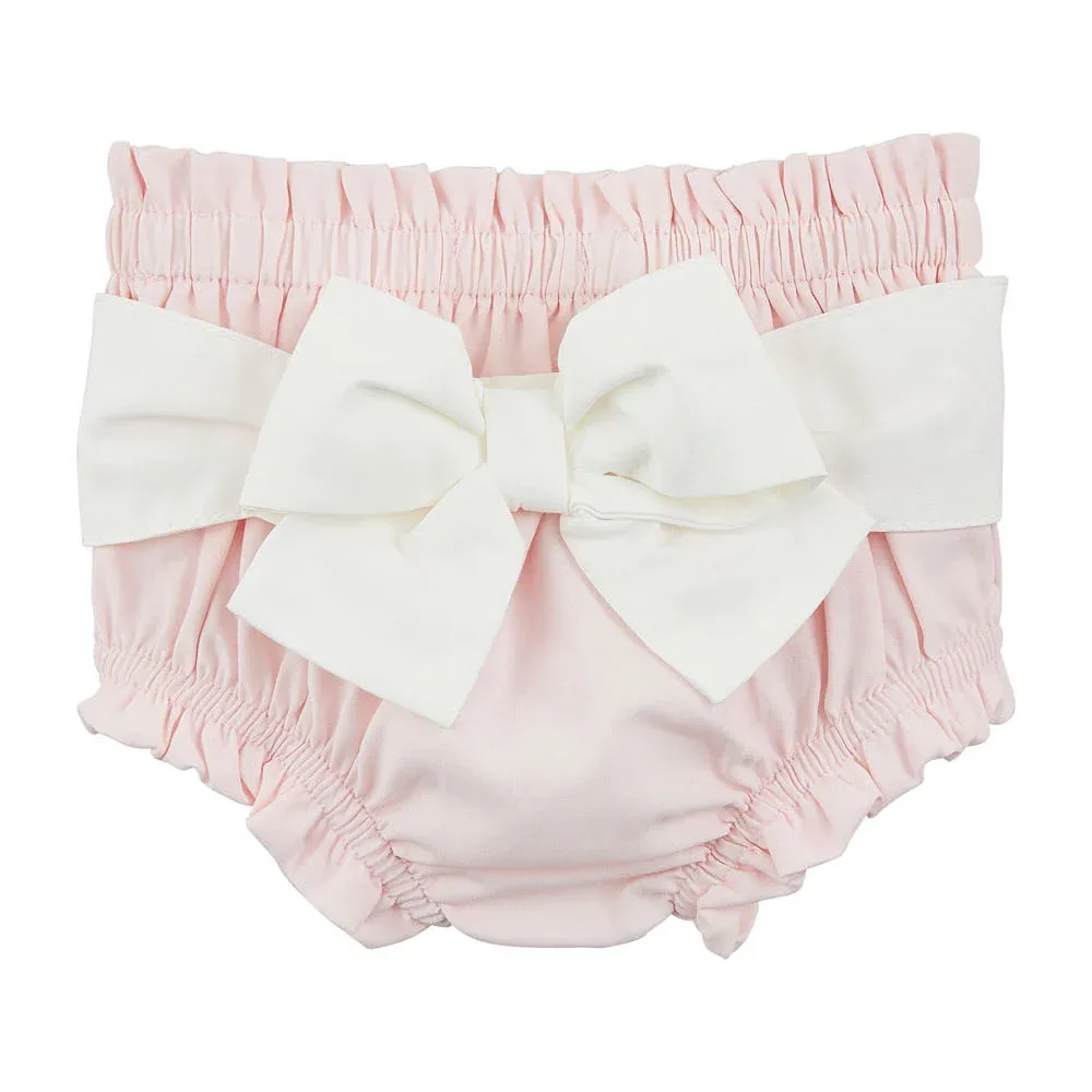 Mud Pie Girls White Bow Diaper Cover