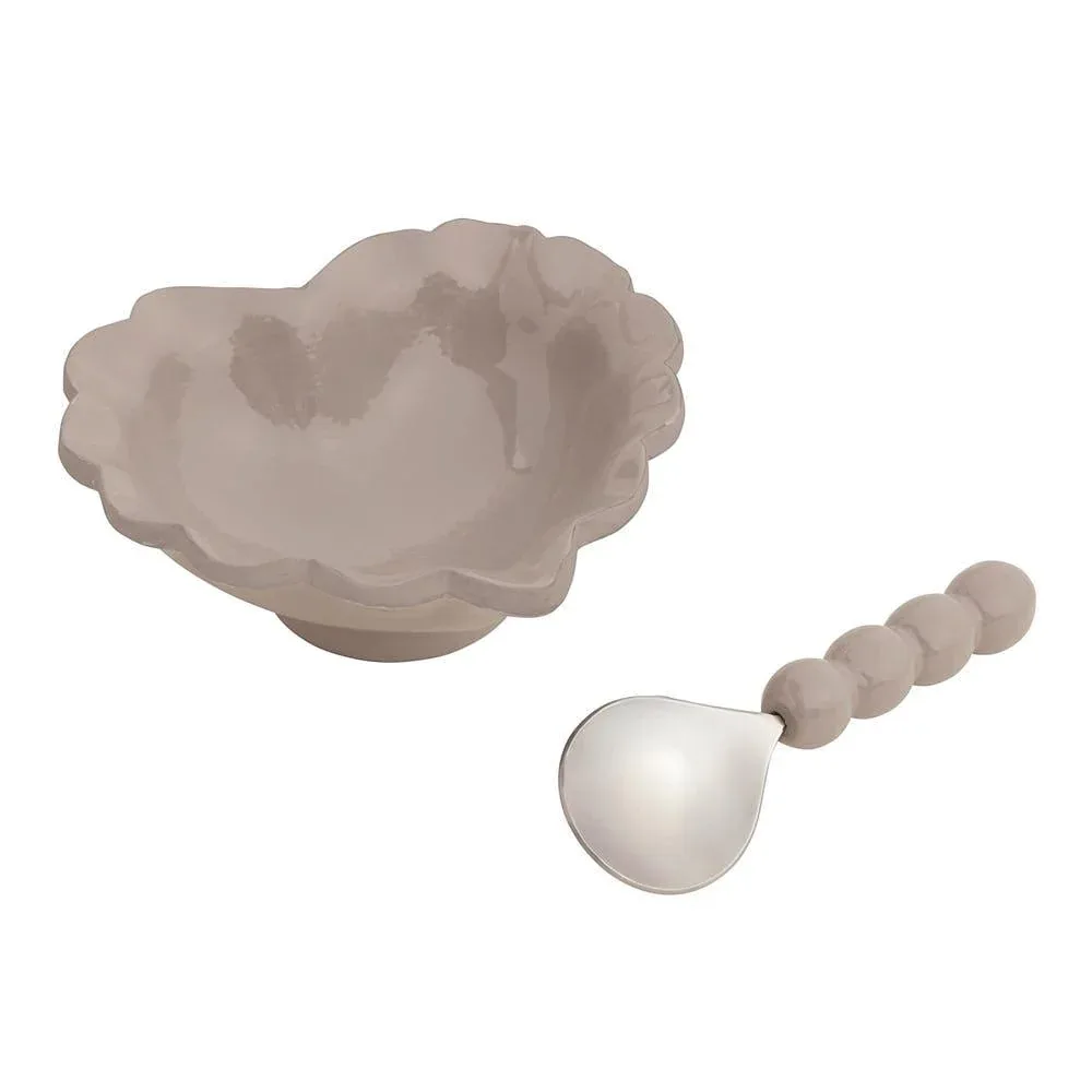 Mud Pie Gray Heart Candy Dish Set
