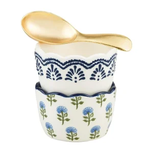 Mud Pie Green Floral Tidbits