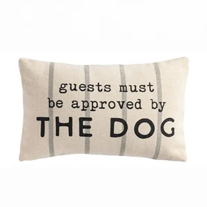 Mud Pie Guest Pet Striped Pillow