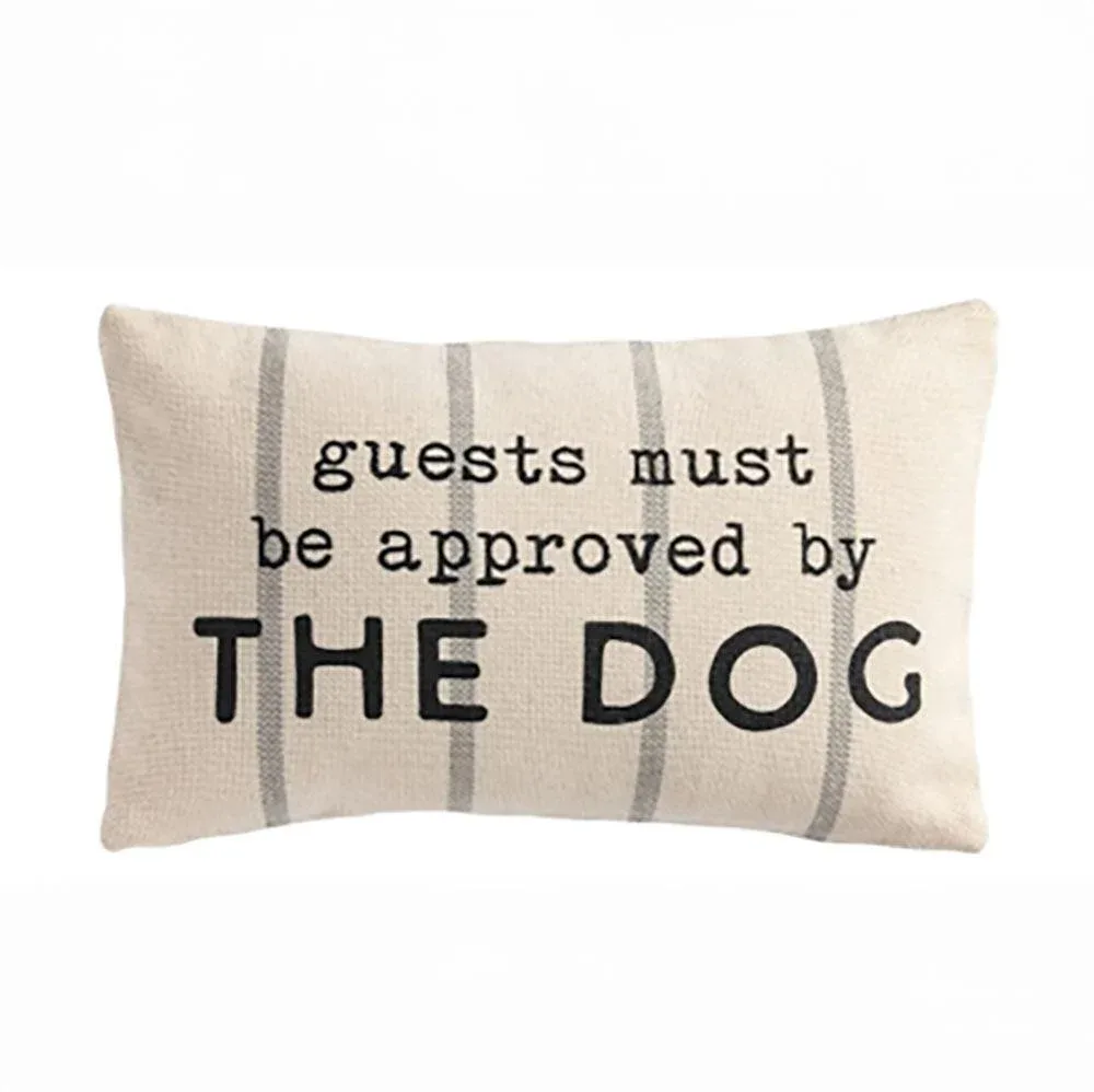 Mud Pie Guest Pet Striped Pillow