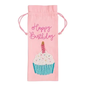 Mud Pie Happy Birthday Wine Bag