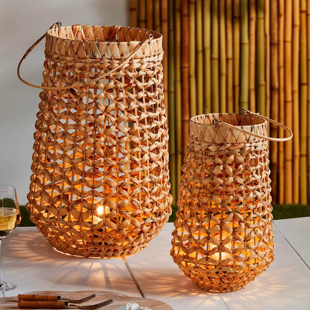 Mud Pie Hyacinth Light Up Lantern Set - Image 2