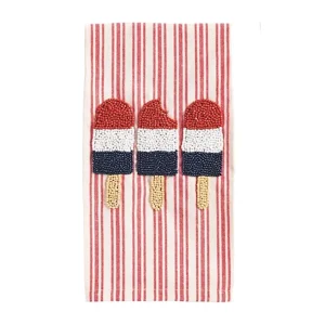 Mud Pie Ice Pop Beaded Americana Towel