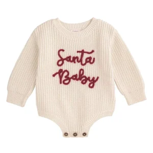Mud Pie Infant White Santa Baby Sweater Bubble