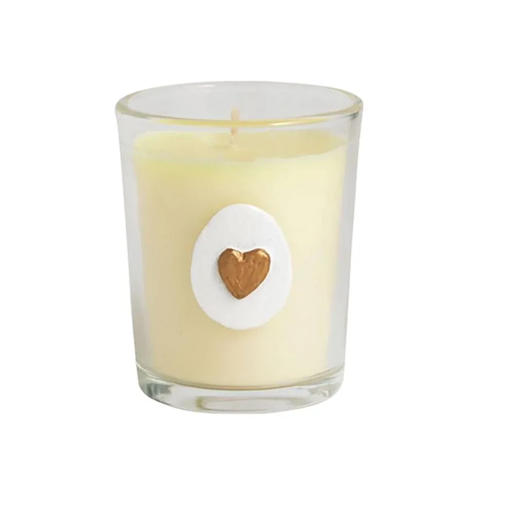 Mud Pie Intaglio Heart Votive Candle