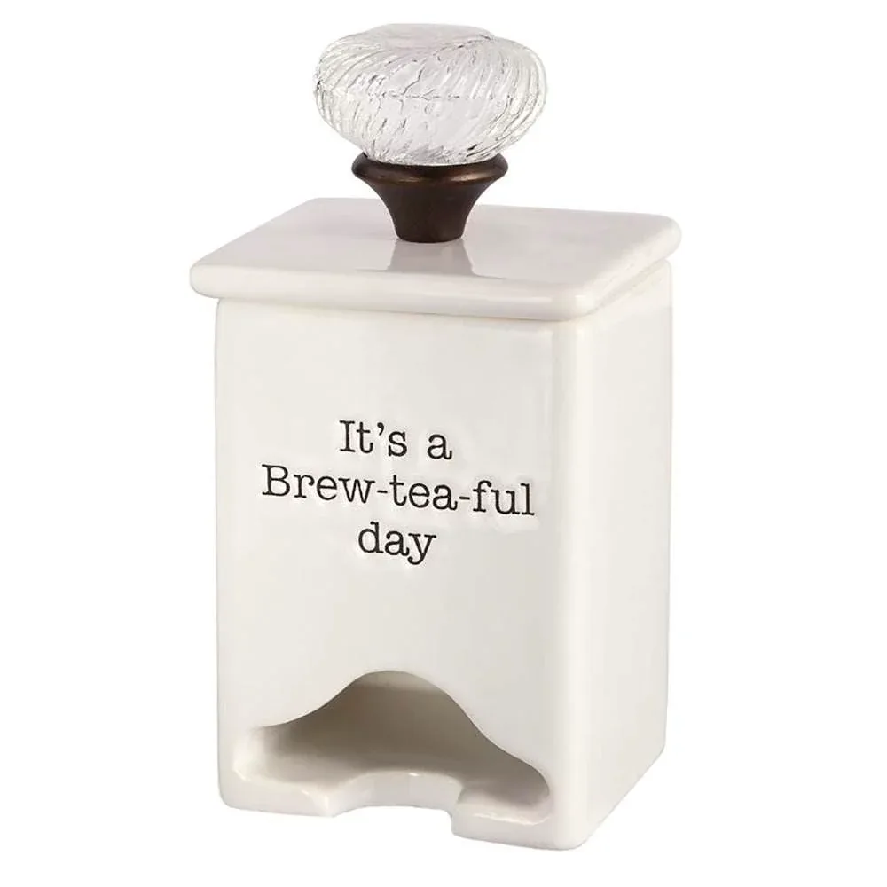 Mud Pie It's A Brew-tea-ful Day Tea Bag Caddy