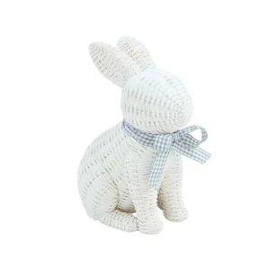 Mud Pie Large Wicker Resin Bunny