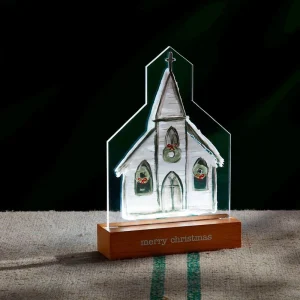 Mud Pie LED Acrylic Church Sitter