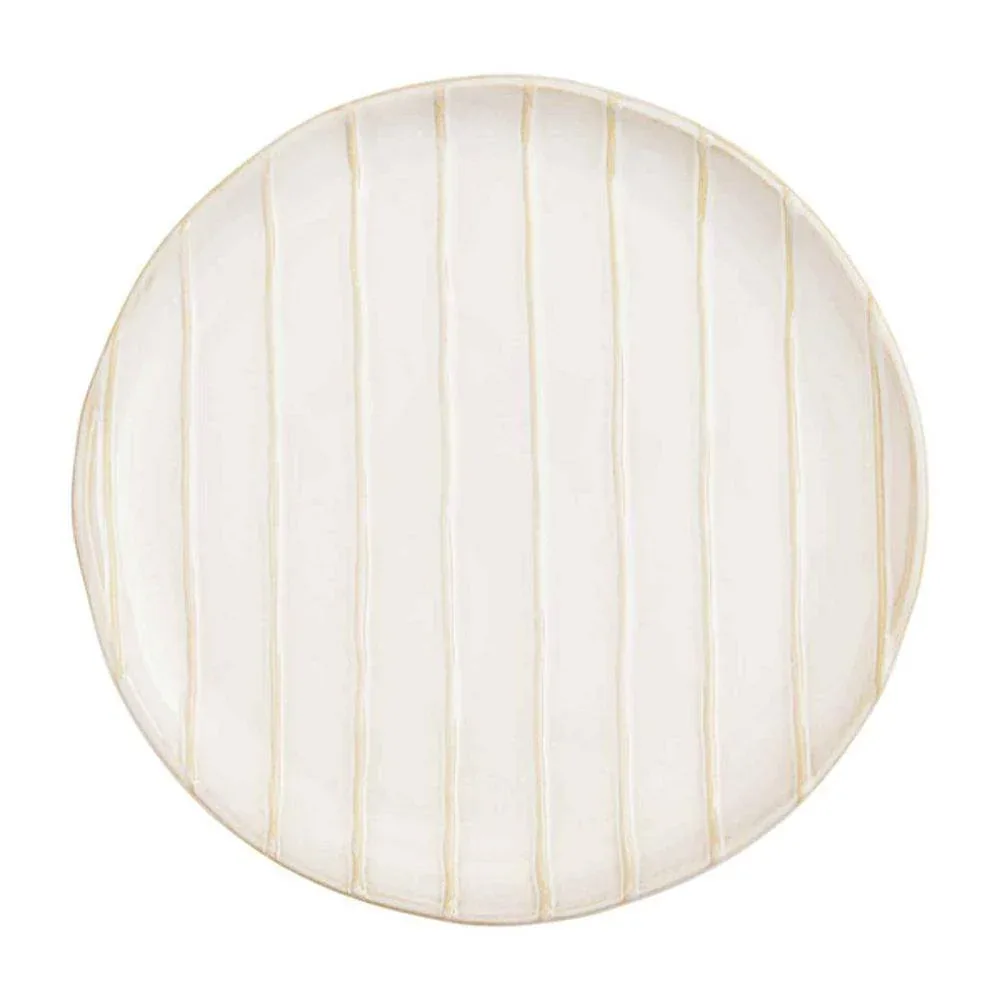 Mud Pie Lines Stoneware Salad Plate