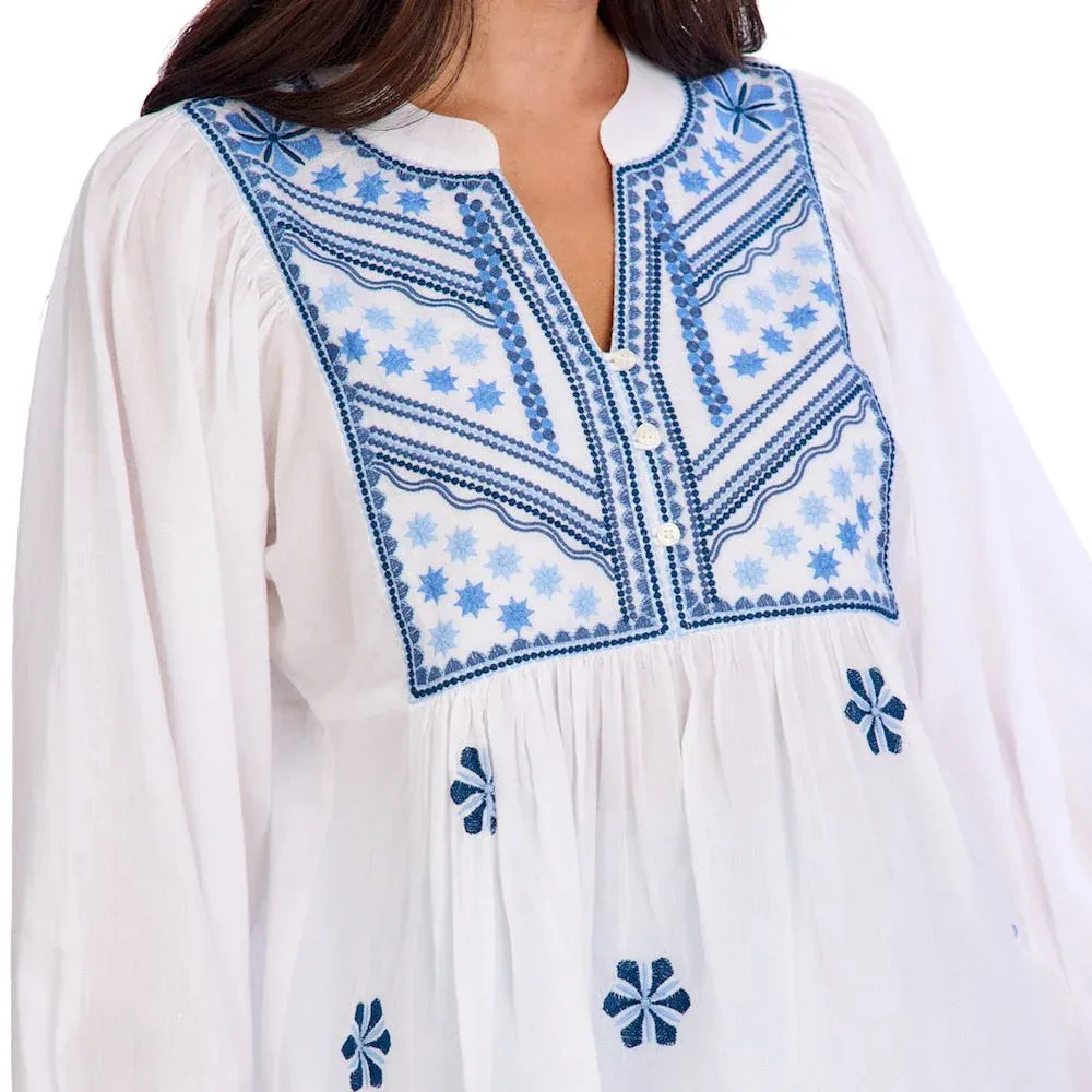 Mud Pie Margeaux White Embellished Top - Image 2