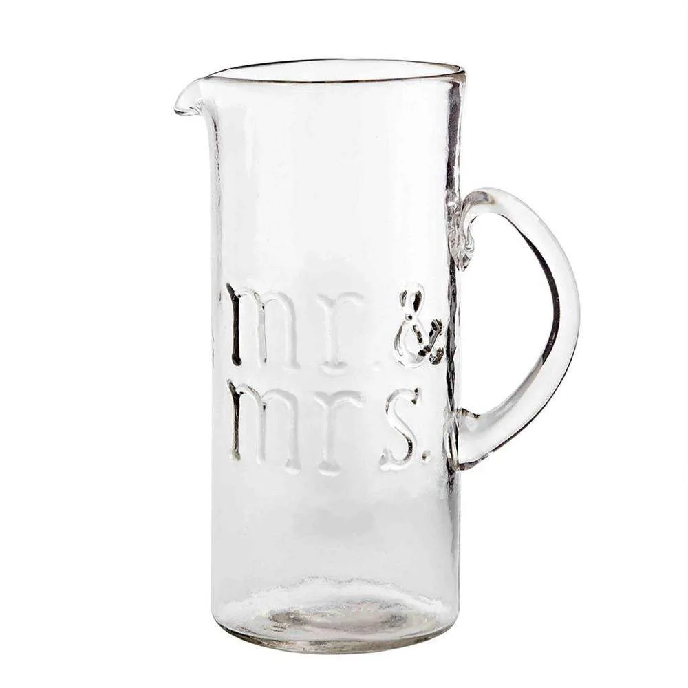 Mud Pie Mr. and Mrs. Drink Pitcher