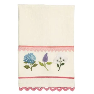 Mud Pie Multi Floral Embroidered Towel