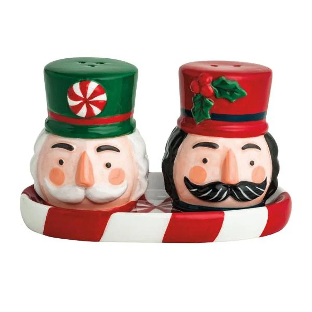 Mud Pie Nutcracker Salt & Pepper Shaker Set