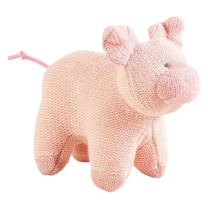 Mud Pie Pig Farm Knit Rattle