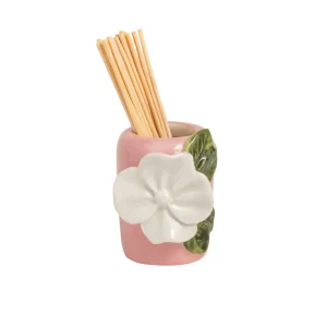 Mud Pie Pink Base Flower Toothpick Caddy