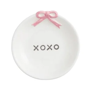 Mud Pie Pink Bow Tidbit Dish