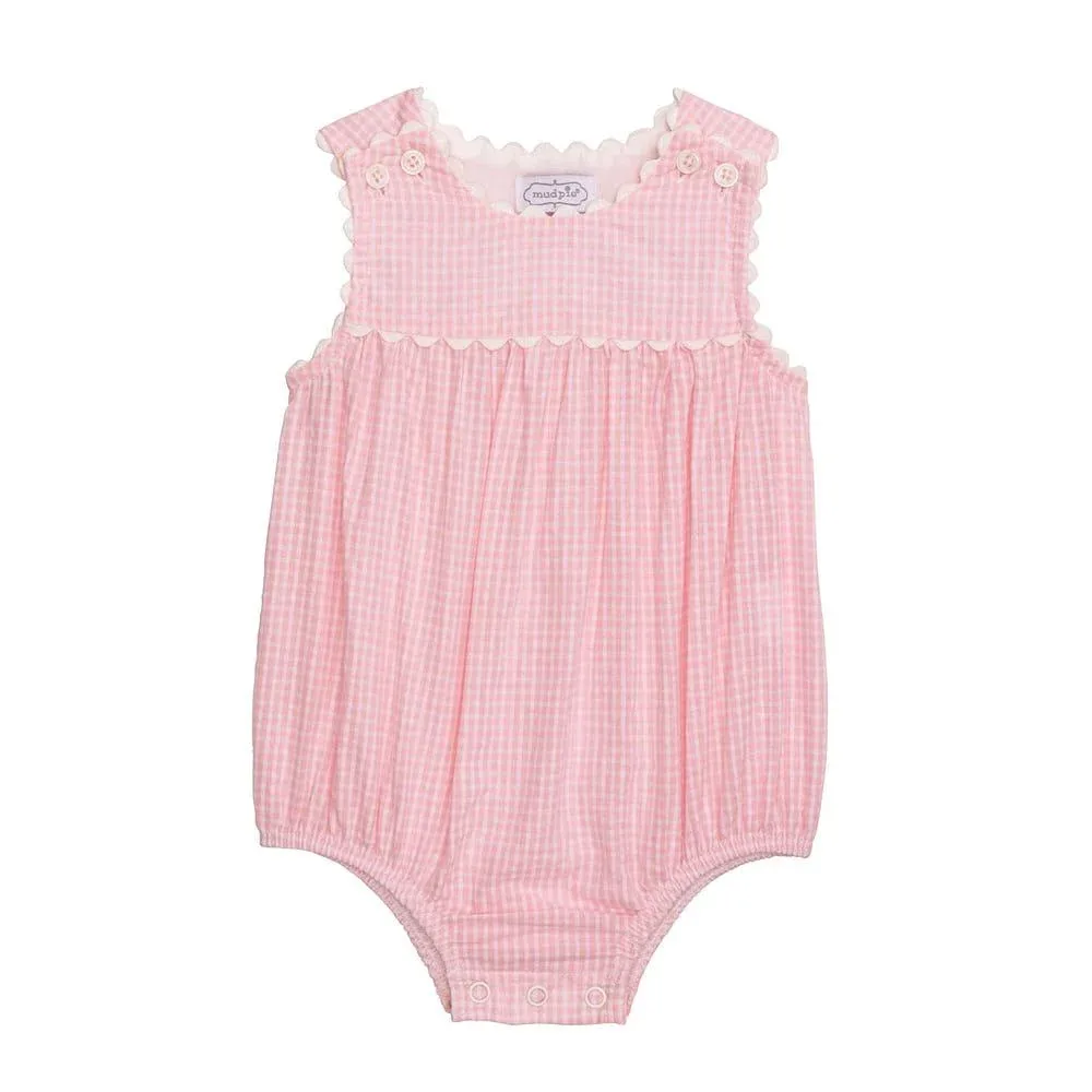 Mud Pie Pink Gingham Bubble