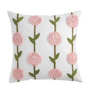 Mud Pie Pink Hydrangea Pillow