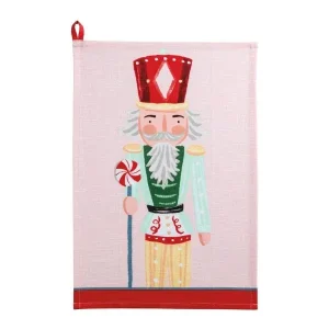 Mud Pie Pink Nutcracker Towel