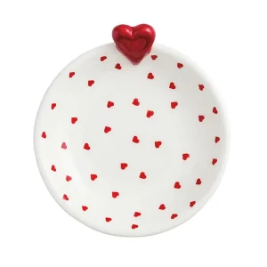 Mud Pie Red Heart Tidbit Dish