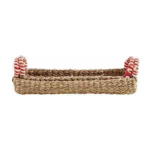 Mud Pie Red & White Cracker Basket Set