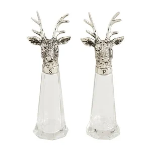 Mud Pie Salt & Pepper Metal Deer Set