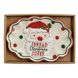 Mud Pie Santa Farm Christmas Sentiment Tray