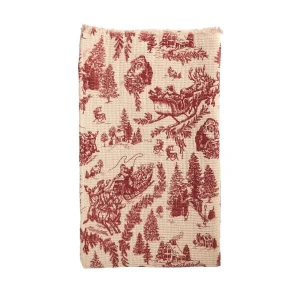 Mud Pie Santa's Sleigh Toile Blanket