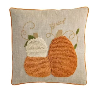 Mud Pie Small Tufted Pumpkin Pillow