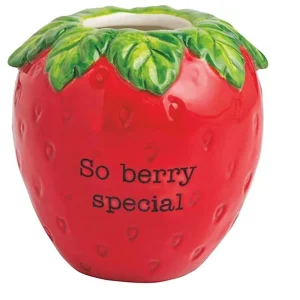 Mud Pie Strawberry Bud Vase