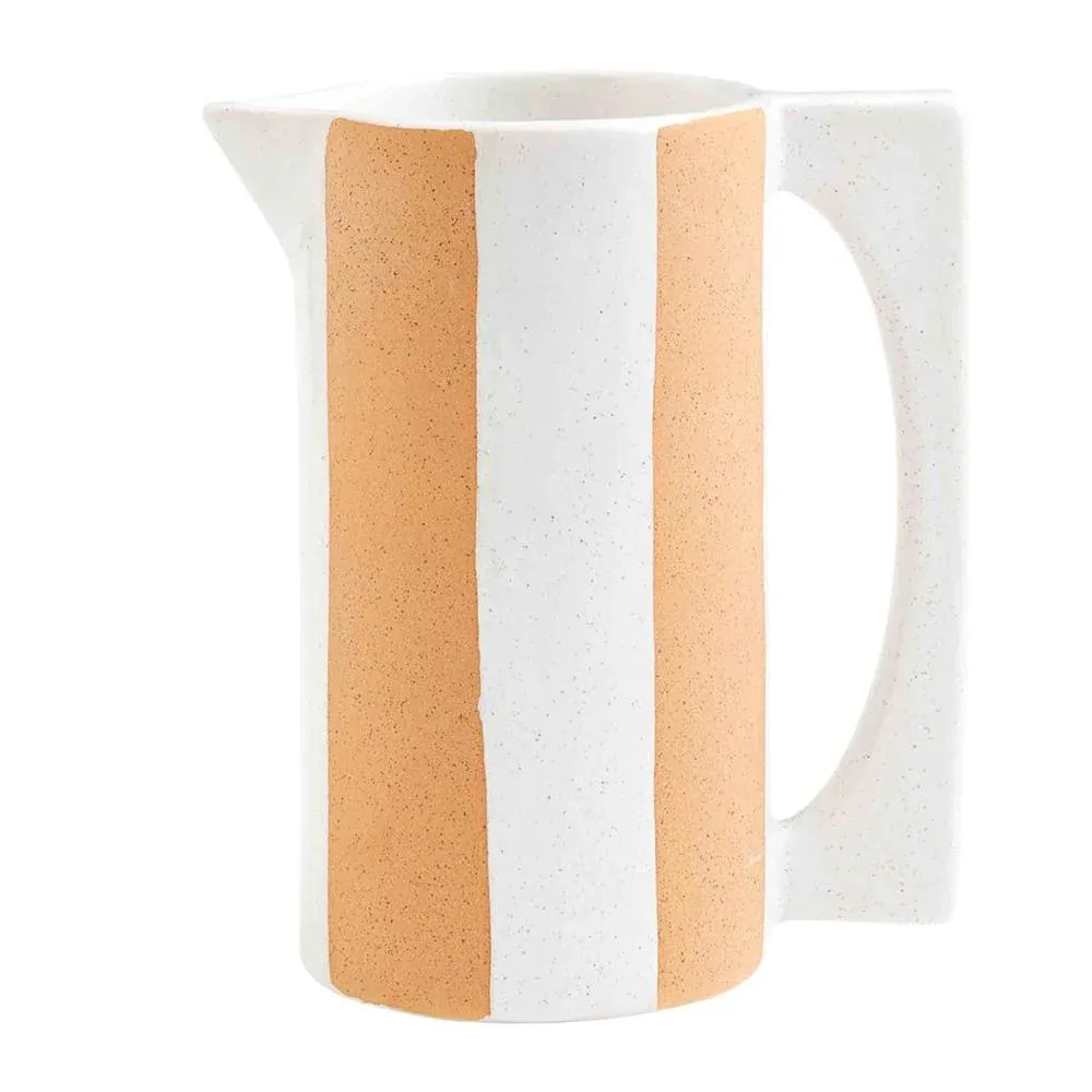 Mud Pie Stripe Terra Cotta Pitcher