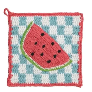 Mud Pie Watermelon Crochet Trivet