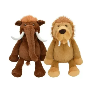 Multipet Mammoth Sabertooth Tiger Dog Toy – Double the Fun for Your Playful Pup