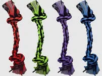 Multipet Nuts for Knots 2Knot Rope Dog Toy Assorted, 9 in - Image 2