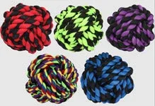 Multipet Nuts For Knots Dog toy Assorted, 4 in - Image 2