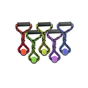 Multipet Nuts for Knots Rope Tug Dog Toy With Tennis Ball Assorted, 14 in, Small