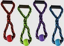 Multipet Nuts for Knots Rope Tug Dog Toy With Tennis Ball Assorted, 20 in, Large - Image 2
