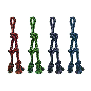 Multipet Nuts for Knots Rope Tug With 2 Danglers Dog Toy Assorted, 20 in, Large